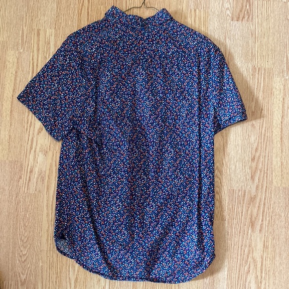 Denim and Flower Button Up Shirt - Picture 2 of 2